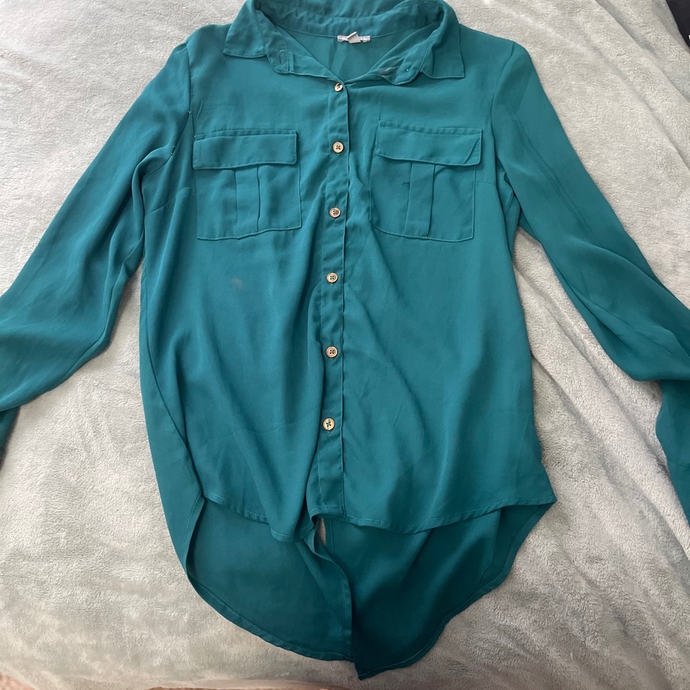 Teal dress shirt